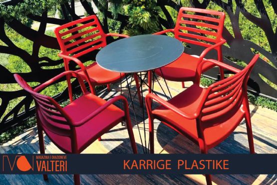 Shiten komplete karrigesh plastike, Karrige plastike te perdorura, Karrige plastike me shumice, Karrige plastike per lokale, Karrige plastike per ambient te jashtem, Karrige plastike transparente, Karrige tavolina plastike